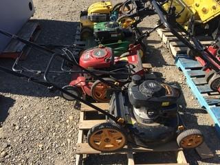 Lot of Poolan Pro & Craftsman Gas Lawn Mowers