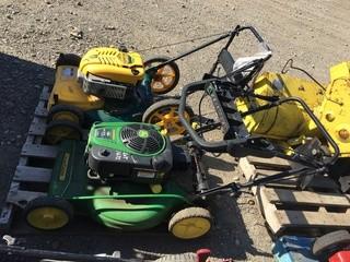 Lot of John Deere & Yardman Gas Lawn Mowers