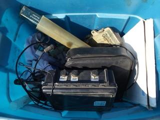 Lot of Assorted Items Including: Explosion Proof Heater, Wrenches, Electronic Dead Weight Plates, Etc.