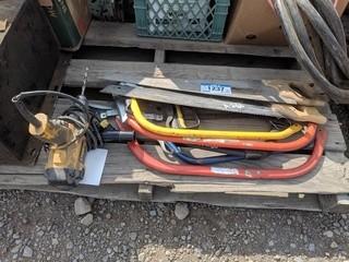 Lot of Assorted Bow Saws & DeWalt Drill