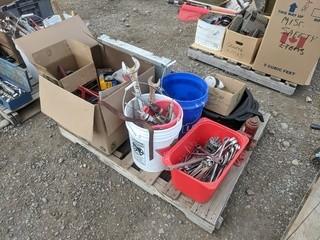 Lot of Assorted Auto Repair Tools Including: Wrenches, Bottle Jacks, Clamps, Filter Wrenches, Etc.