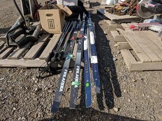 Lot of (4) Cross Country Skid w/ Poles