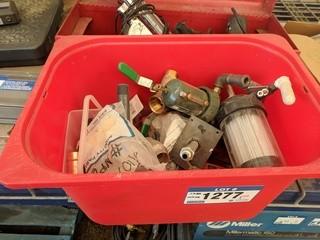 Lot of Assorted Items Including: Air Water Traps, Timing Lite, Assorted Sockets, Electric Drill, Etc.