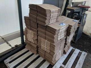 Lot of (7) Bundles of 6 x 6 x 6 Corrugated Cardboard Boxes