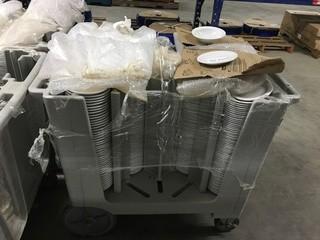 Cambro Cart w/ Assorted Small Bowls & Plates