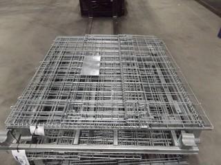 New 4' x 4' x 3' Wire Mesh Rack w/ Casters