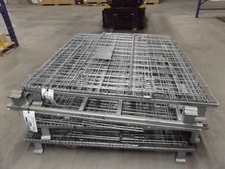 New 4' x 4' x 3' Wire Mesh Rack w/ Casters