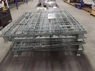 New 4' x 4' x 3' Wire Mesh Rack w/ Casters