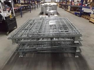 New 4' x 4' x 3' Wire Mesh Rack w/ Casters