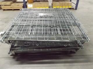 New 4' x 4' x 3' Wire Mesh Rack w/ Casters