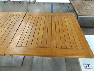 31" x 31" x 29" Wood Topped Patio Table