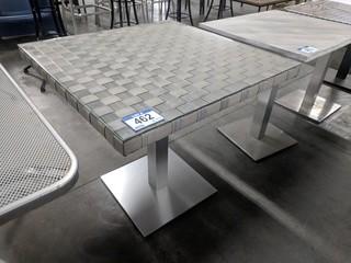 Patio Table w/Glass Top  31"x31"x30" 