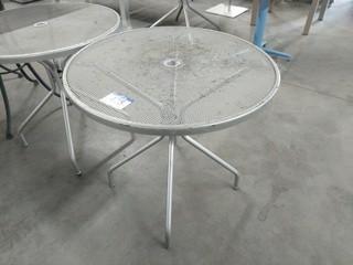 Round Metal Patio Table 31" Dia x 30" Tall