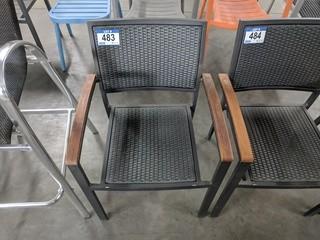 17" Metal Wicker Patio Chair