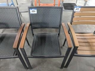 17" Metal Wicker Patio Chair