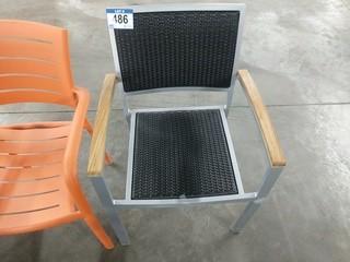 17" Metal Wicker Patio Chair