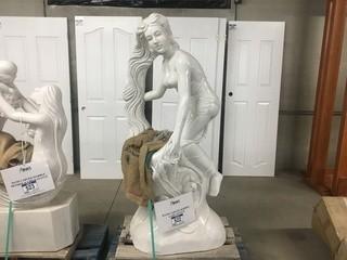 Hand Carved Marble Lady Statue