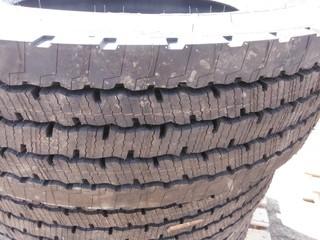 Lot of (4) Michelin X-Line Energy D 275/80R24.5 Tires. Control # 40205.