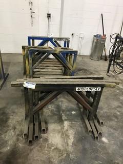Lot of (9) Assorted Steel Pipe Stands