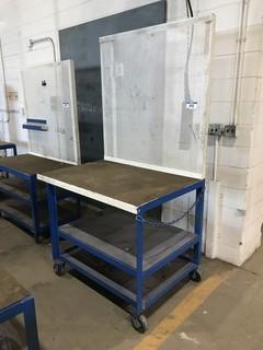 48" X 34" Mobile Steel Work Stable