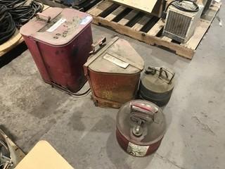 Lot of Asst. Fuel Cannisters and Waste Bins