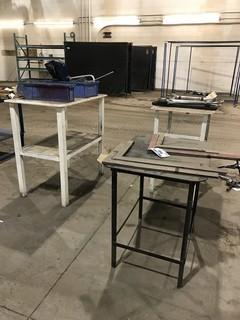 Lot of (3) Asst. Small Shop Tables