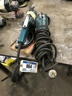 Lot of (2) Makita Angle Grinders