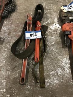 Lot of (2) Ridgid Strap Wrench's