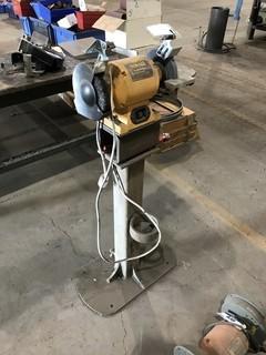 DeWalt DW756 Bench Grinder on Shop Built Pedestal