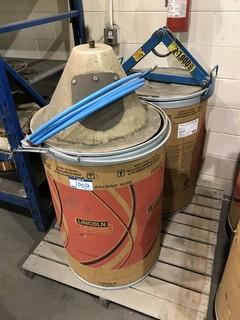 Lot of (2) Asst. Drums of Welding Wire w/ Wire Guides