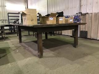 96" X 72" Steel Shop Built Table