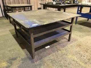 58" X 58" Steel Shop Built Table