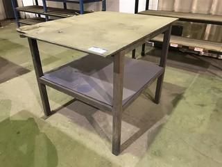 48" X 37" Steel Shop Built Table