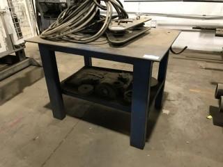 48" X 36" Steel Shop Built Table