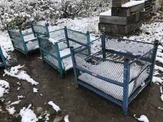 Lot of (3) Metal Storage Baskets