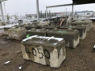 Lot of (18) Interlocking Cement Construction Blocks