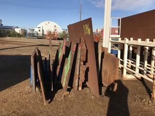 Lot of Plate Rack with Contents Including Approx. (12) Asst. Pieces of Plate