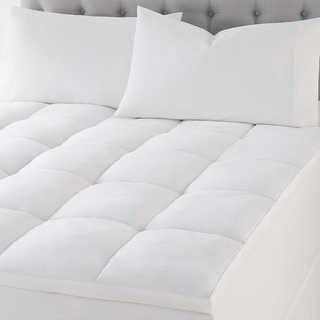 Wamsutta Quilted Top Featherbed Full Mattress Topper in White