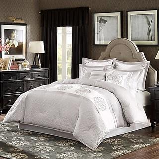 Madison Park Arianne 8-Piece King Comforter Set Grey/White