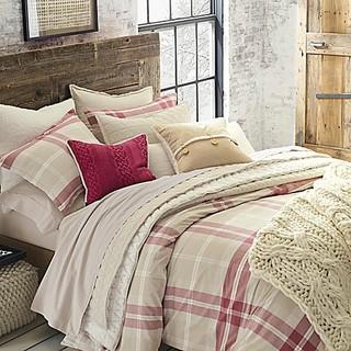 UGG Monterey Plaid Chambray Reversible Full/Queen Comforter Set in Red