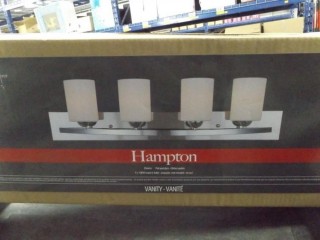 Lot of Hampton Vanity Lights 4x100 Wall Flat Opal Glass.