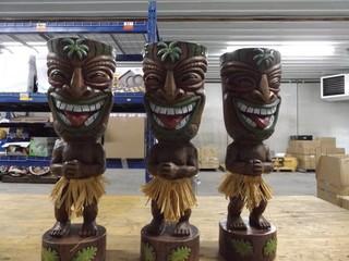 Lot of (3) Tiki Decor Statues