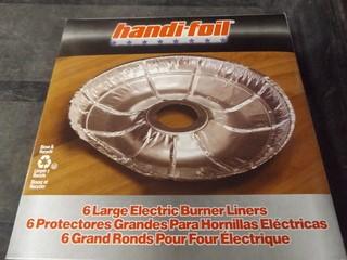 Lot of (6) Large Handi Foil Electric Burner Liners.