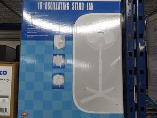 Optimus 16" Oscillating 3 Spd Stand Fan Model F-1663.