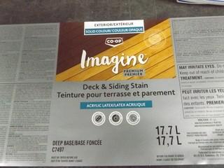 Lot of (3) Pails of Deck & Siding Stain.