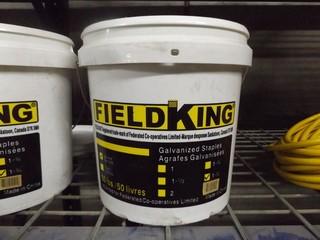 New Field King Galvanized  1 3/4" Barbed Staples.