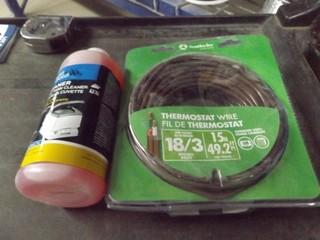 Lot of Miscellaneous Household Items c/o Dryer Vent, Thermostat Wire 18/3, Toilet Bowl Cleaner.