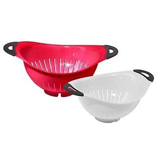 Oggi(TM) 2-Piece Colander Set in Red /White