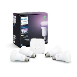 Philips Hue White and Color Ambiance A19 4-Bulb Starter Kit