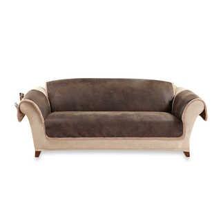 Vintage Leather Deluxe Sofa Pet Throw in Brown